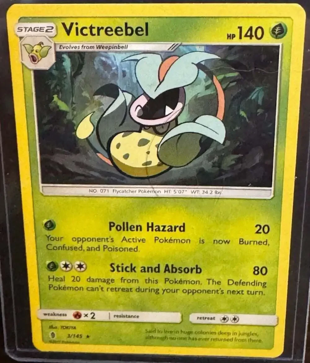 Victreebel 3/145 Rare - Sun & Moon: Guardians Rising Pokemon Card